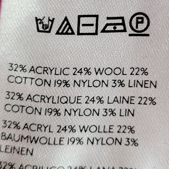 Anthropologie Pilcro Textured Tunic Sweater Size Small Oversized Pink White - Picture 10 of 11